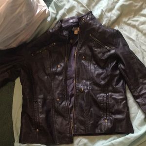 Slightly worn leather jacket